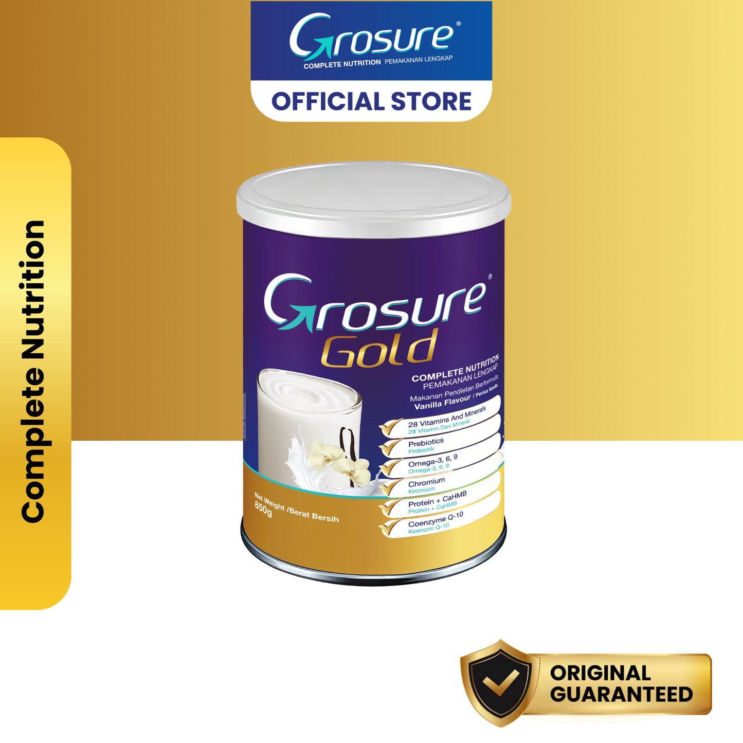 Grosure® Gold 850g Vanilla