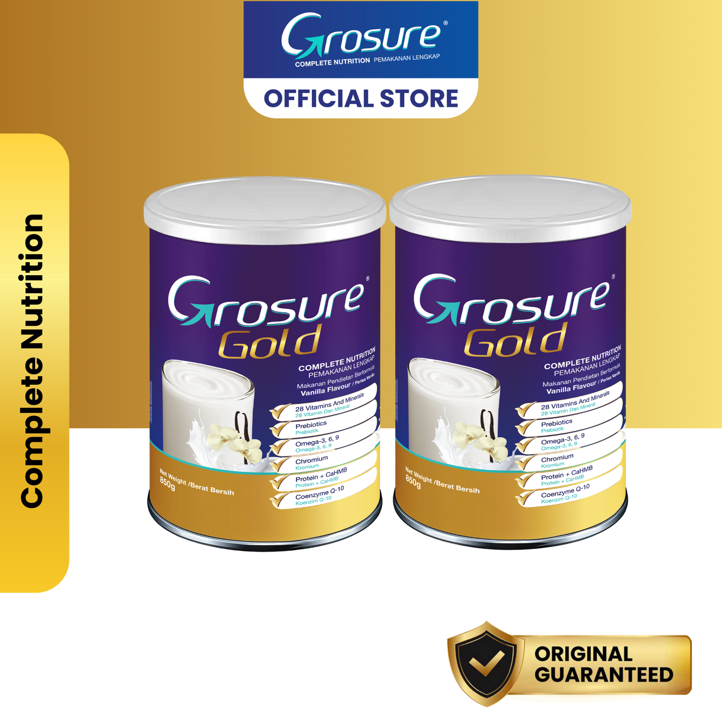 Grosure® Gold 850g Vanilla