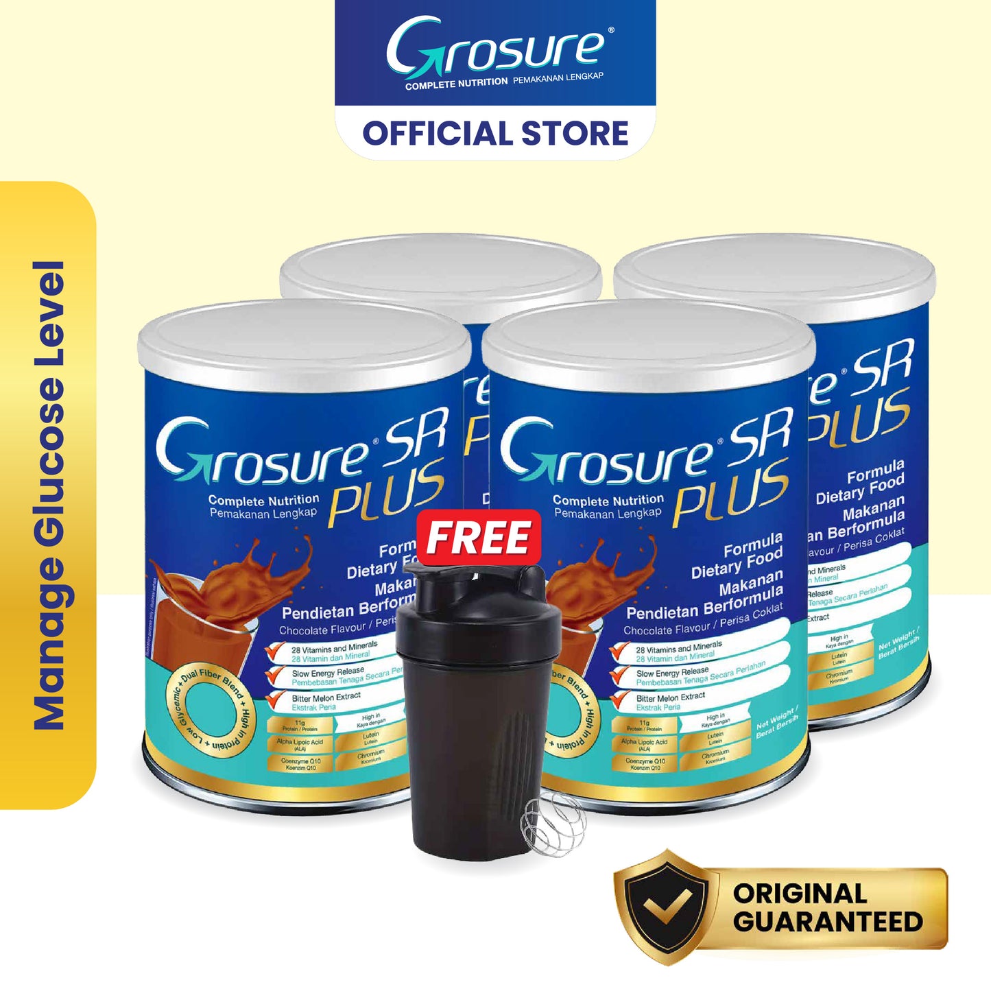 Grosure Sr Plus (Chocolate) 800g [Susu Peria Katak]